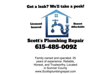 Scott’s Plumbing Repair | Fast Reliable Plumbing Service | 25+ Years Experience Family Owned