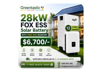 FOX ESS 28kW Solar Battery Deal – Melbourne & Victoria