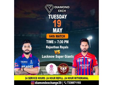 Diamond Exchange Match Buzz: Rajasthan Royals vs Lucknow Super Giants Clash in Jaipur Tonight.