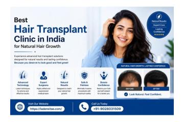 Best Hair Transplant Clinic in India for Natural Hair