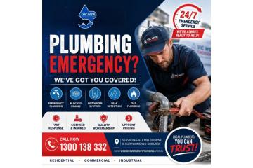 24/7 Emergency Plumbing Services in Melbourne