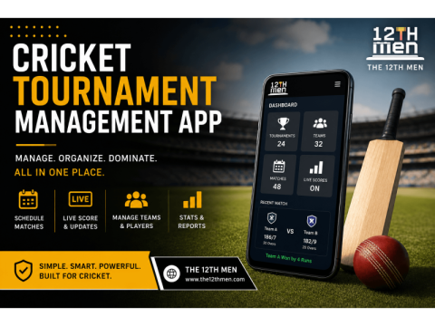 Cricket Tournament Management App | Easy Match & Score Management – The 12th Men