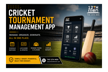 Cricket Tournament Management App | Easy Match & Score Management – The 12th Men