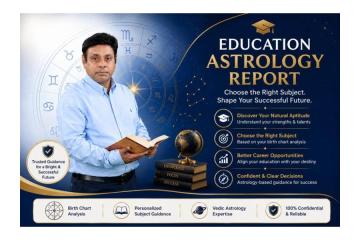 Book Your Education Astrology Report Today