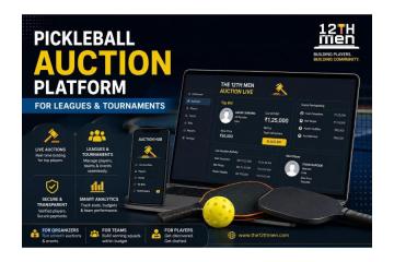 Pickleball Scoring App & Auction Platform | The 12th Men