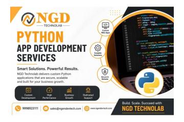 Python Development Solutions for Growing Businesses NGD Technolab