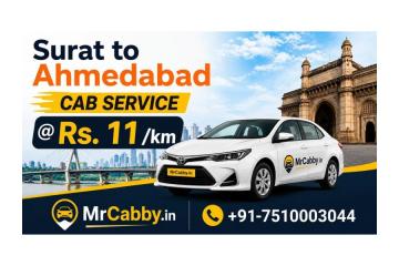 Book MrCabby for Reliable Surat to Ahmedabad Cab Service