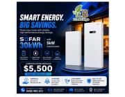 30kWh Solar Battery Storage System – Fully Installed $5,500 