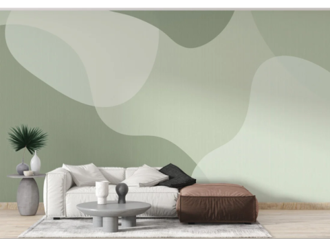 Green Modern Abstract Wall Mural