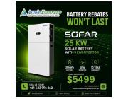 SOFAR 25kW Battery From $5,499