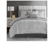 Nocturne 10-Piece Jacquard Comforter Set for Luxurious Comfort and Timeless Bedroom Elegance
