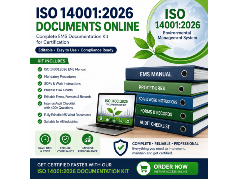 ISO 14001:2026 EMS Certification Documents Available