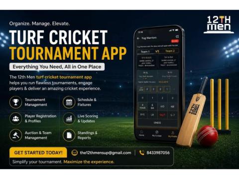 Turf Cricket Tournament App for Easy League Management | The 12th Men