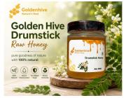 Golden Hive Drumstick Raw Honey – Pure Natural Superfood for Healthy Living