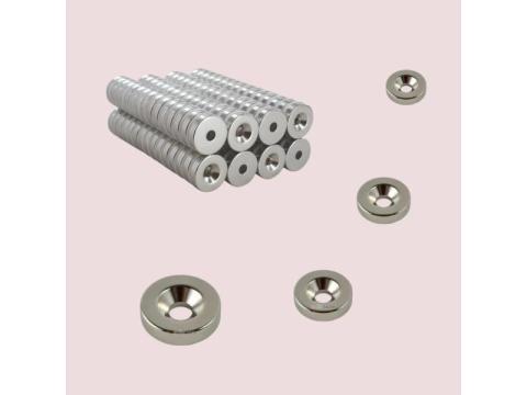 Neodymium Channel Countersunk Ring Magnet for Mounting