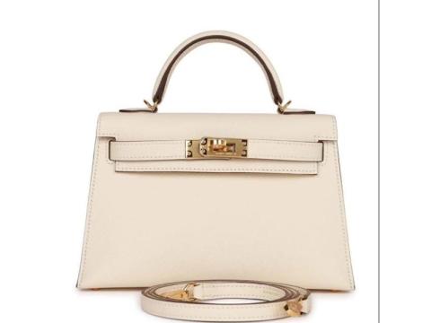 HERMES Kelly Mini 20 Nata White Epsom