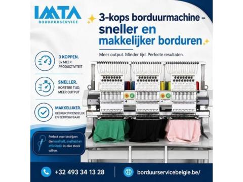 3-kops borduurmachine – sneller en makkelijker borduren