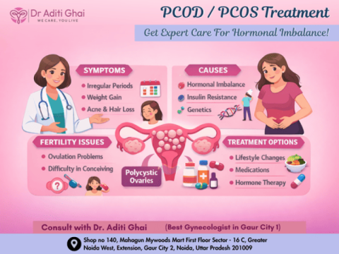 Best Gynecologist in Gaur City 1- PCOS/PCOD Care