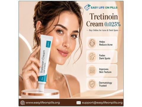 Tretinoin Cream 0.025% for Acne, Dark Spots and Anti-Aging