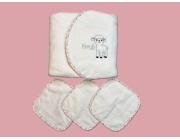 Luxury Pink Hooded Baby Towel Soft Baby Bath Towel