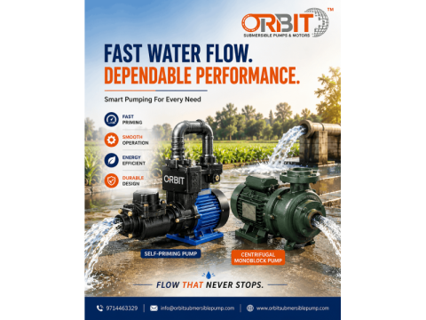 Orbit Self Priming & Centrifugal Monoblock Pumps – Fast Water Flow & Energy Efficient