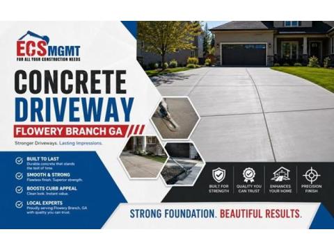 Concrete Driveway Flowery Branch GA