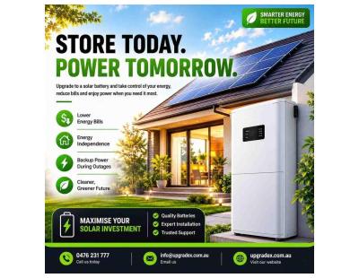 Store Today. Power Tomorrow. – Upgrade to a Solar Battery