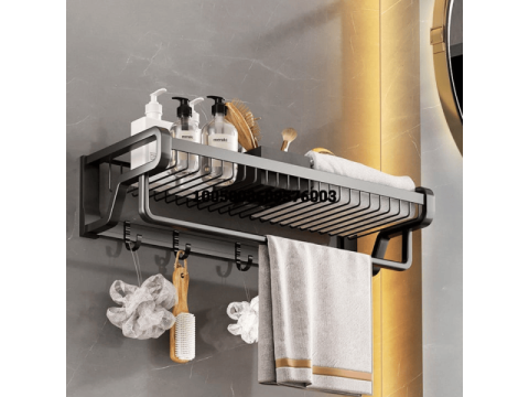 No Drill Towel Rack Bathroom for Easy Wall Storage
