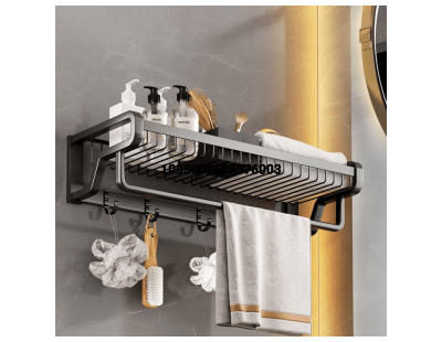 No Drill Towel Rack Bathroom for Easy Wall Storage