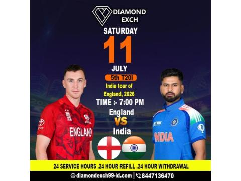 Diamond Exchange – England vs India 5th T20I Live Commentary & Match Updates