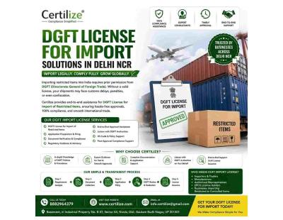 DGFT License for Import Solutions in Delhi NCR