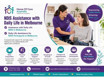 NDIS Assistance with Daily Life in Melbourne – Caring Support