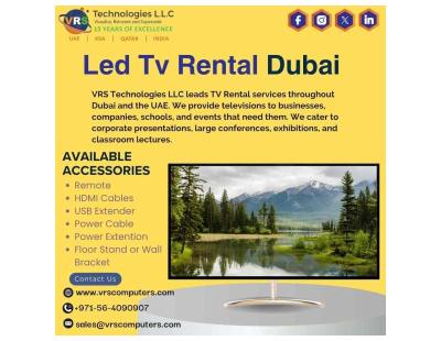 Elegant LED TV Rental Dubai for Event Displays