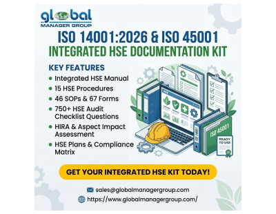 Complete ISO 14001-2026 & ISO 45001 HSE documents