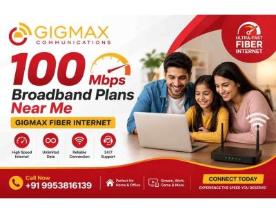 100 Mbps Broadband Plans Near Me | GIGMAX Fiber Internet