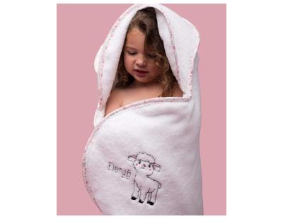 Luxury Pink Hooded Baby Towel for Newborns