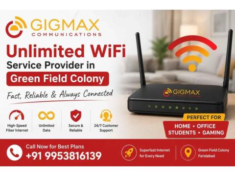 Unlimited WiFi Service Provider in Green Field Colony – GIGMAX