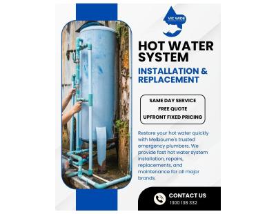 Hot Water System Installation & Replacement Melbourne | Same Day Service