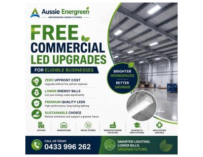 FREE COMMERCIAL LED LIGHTING UPGRADES FOR ELIGIBLE BUSINESSES
