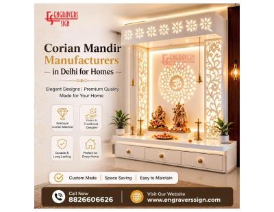 Corian Mandir Manufacturers in Delhi for Homes