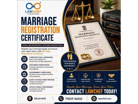 Marriage Registration Certificate in Delhi | Expert Marriage Registration Lawyers