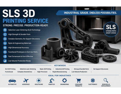 SLS 3D Printing Service High-Strength Nylon Parts for Industrial Applications