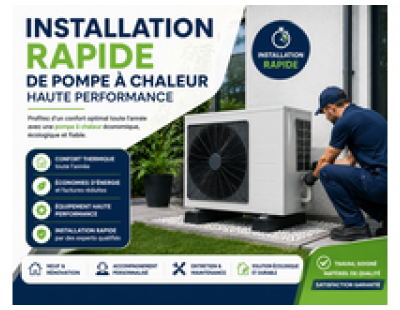 Installation Rapide de Pompe à Chaleur Haute Performance