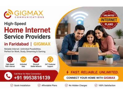 High-Speed Home Internet Service Providers in Faridabad | GIGMAX