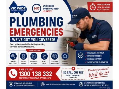 24/7 Emergency Plumber Melbourne | No Call Out Fee | Fast Local Plumbing Services*