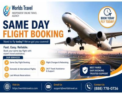 Same Day Flight Booking – Fast & Reliable Travel Assistance