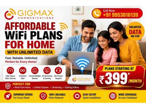 Affordable WiFi Plans for Home with Unlimited Data | GIGMAX