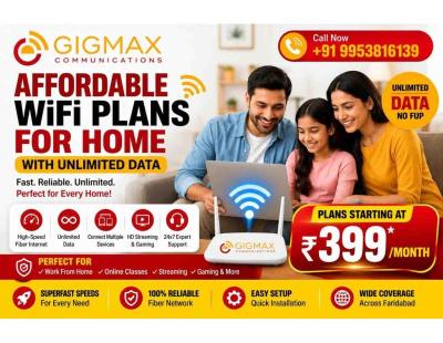 Affordable WiFi Plans for Home with Unlimited Data | GIGMAX