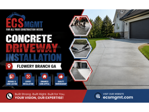 Concrete Driveway Installation Flowery Branch GA