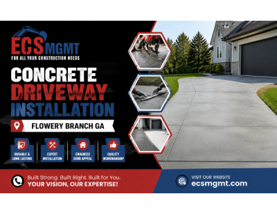 Concrete Driveway Installation Flowery Branch GA